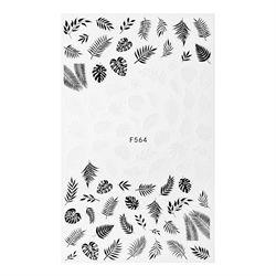 Tropiske blade klistermærker, F564, GNB